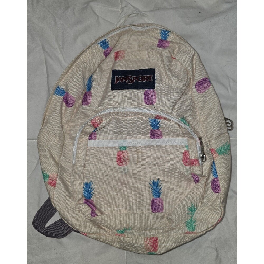 Jansport colored pineapple print mini backpack bookbag purse bag tote!